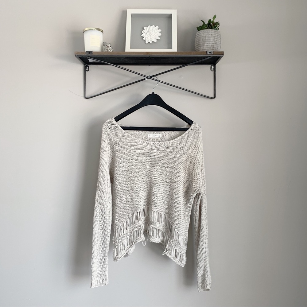 A&F // Peekaboo Fringe Sweater